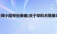 柴科夫斯基D大调小提琴协奏曲(关于柴科夫斯基D大调小提琴协奏曲的简介)