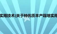 柿优质丰产栽培实用技术(关于柿优质丰产栽培实用技术的简介)