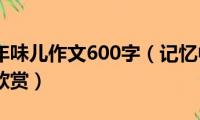 记忆中的年味儿作文600字（记忆中的年味儿作文范文欣赏）