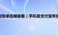 手机支付宝年度账单在哪查看（手机版支付宝年度对账单查看方法）