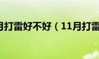 11月打雷好不好（11月打雷）