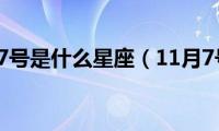 11月7号是什么星座（11月7号）