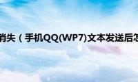 qq发送栏输入消失（手机QQ(WP7)文本发送后怎么还在输入框里没消失）