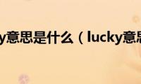 lucky意思是什么（lucky意思）