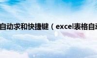 excel表格自动求和快捷键（excel表格自动求和）