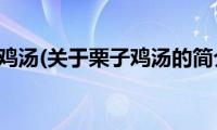 栗子鸡汤(关于栗子鸡汤的简介)