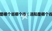 洛阳是哪个省哪个市（洛阳是哪个省）