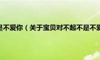 宝贝对不起不是不爱你（关于宝贝对不起不是不爱你的基本详情介绍）