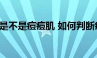 怎么判断是不是痘痘肌(如何判断痘痘肌)