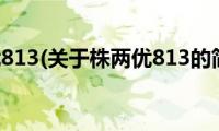 株两优813(关于株两优813的简介)