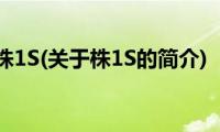 株1S(关于株1S的简介)