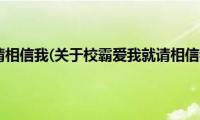 校霸爱我就请相信我(关于校霸爱我就请相信我的简介)