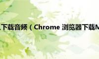 谷歌浏览器怎么下载音频（Chrome(浏览器下载MP3音频的步骤）)