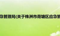 株洲市荷塘区应急管理局(关于株洲市荷塘区应急管理局的简介)