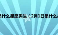 2月1日是什么星座男生（2月1日是什么星座）