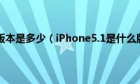 iphone5的版本是多少（iPhone5.1是什么版本手机）