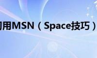 初用MSN（Space技巧）