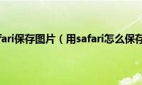 如何在safari保存图片（用safari怎么保存图片）