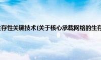 核心承载网络的生存性关键技术(关于核心承载网络的生存性关键技术的简介)