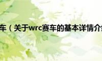 wrc赛车（关于wrc赛车的基本详情介绍）