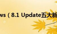 Windows（8.1(Update五大新特征）)