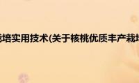 核桃优质丰产栽培实用技术(关于核桃优质丰产栽培实用技术的简介)