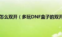 多玩DNF盒子怎么双开（多玩DNF盒子的双开方法技巧）