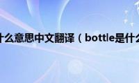 bottle是什么意思中文翻译（bottle是什么意思）