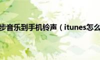 itunes怎么同步音乐到手机铃声（itunes怎么同步音乐）