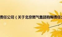 北京燃气集团有限责任公司（关于北京燃气集团有限责任公司的基本详情介绍）