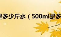 500ml是多少斤水（500ml是多少斤）