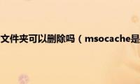 c盘msocache文件夹可以删除吗（msocache是什么文件夹,可以删除吗）