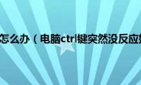 ctrl键不能用怎么办（电脑ctrl键突然没反应如何解决）