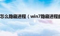 Win7系统怎么隐藏进程（win7隐藏进程的方法）