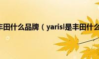 yarisl丰田什么品牌（yarisl是丰田什么车）