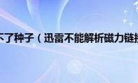 迅雷解析不了种子（迅雷不能解析磁力链接地址）