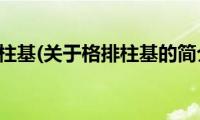 格排柱基(关于格排柱基的简介)