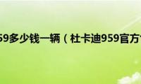 杜卡迪959多少钱一辆（杜卡迪959官方售价）