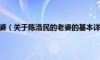 陈浩民的老婆（关于陈浩民的老婆的基本详情介绍）