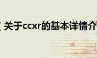 ccxr（关于ccxr的基本详情介绍）