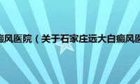 石家庄远大白癜风医院（关于石家庄远大白癜风医院的基本详情介绍）