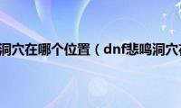 dnf悲鸣洞穴在哪个位置（dnf悲鸣洞穴在哪）