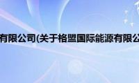 格盟国际能源有限公司(关于格盟国际能源有限公司的简介)