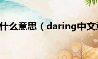 daring什么意思（daring中文意思）