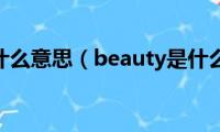 beauty什么意思（beauty是什么意思）