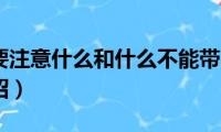 坐飞机需要注意什么和什么不能带（坐飞机禁带物品介绍）