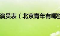 北京青年演员表（北京青年有哪些演员）