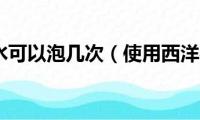 西洋参泡水可以泡几次（使用西洋参泡水的次数）