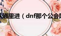 dnf公会从哪里进（dnf那个公会网址是什么意思啊）