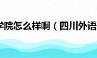 四川外语学院怎么样啊（四川外语学院怎么样）